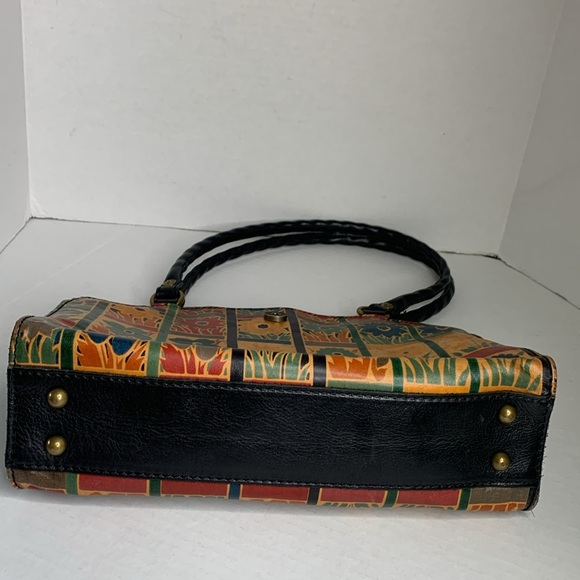 Patricia Nash Rienzo floral leather satchel shoulder bag - Picture 12 of 12